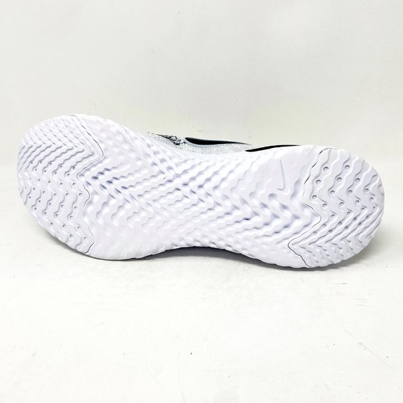 Nike Epic React Flyknit 2 White Black Platinum Oreo Mens Running Sneaker Shoes - Picture 5 of 5